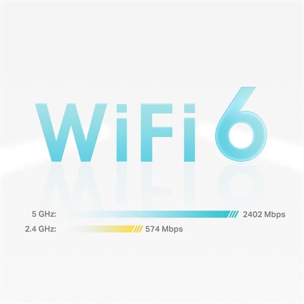 TP-LINK "AX3000 Whole Home Mesh Wi-Fi 6 SystemSPEED: 574 Mbps at 2.4 GHz + 2402 Mbps at 5 GHzSPEC: 2× Internal Antenna 