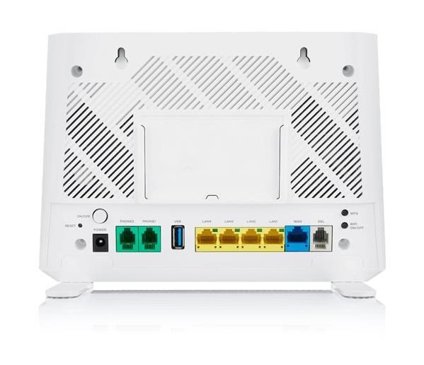 ZyXEL DX3301, WiFi 6 AX1800 VDSL2 IAD 5-port Super Vectoring Gateway (upto 35B) and USB with Easy Mesh Support 