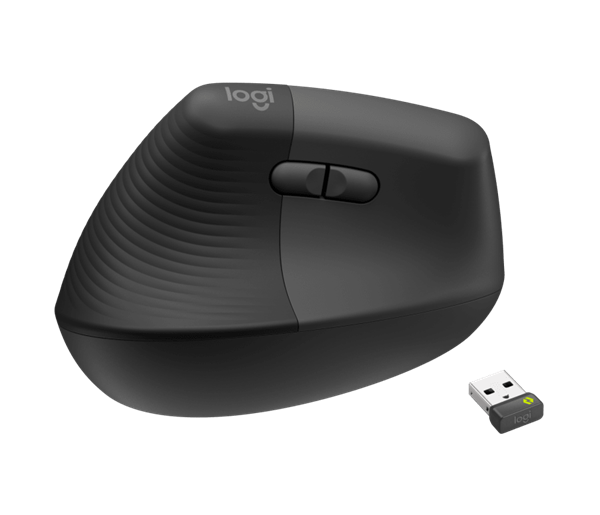 Logitech® Lift Left Vertical Ergonomic Mouse for Business - GRAPHITE / BLACK, pre ľavákov 