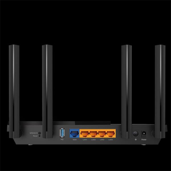 TP-LINK "AX3000 Dual-Band Wi-Fi 6 RouterSPEED: 574 Mbps at 2.4 GHz + 2402 Mbps at 5 GHz SPEC: 4× Antennas, 1× Gigabit  