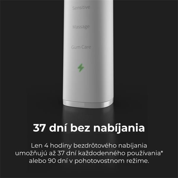 AENO sonická zubná kefka DB5, Biela, 2 hlavice kefky, DUPONT, 40000 rpm, 5 módov 