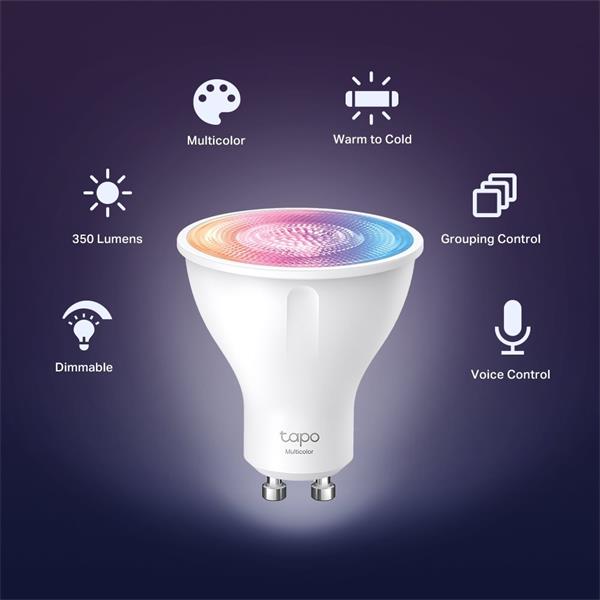 TP-LINK "Smart Wi-Fi Spotlight, DimmableSPEC: 2.4 GHz, IEEE 802.11b/g/n, GU10 Base, 220–240 V, 50/60 Hz, 350 lm, 3.7 W, 