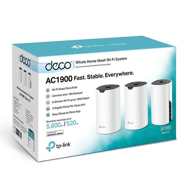 TP-LINK "AC1900 Whole Home Mesh Wi-Fi SystemSPEED: 600 Mbps at 2.4 GHz +1300 Mbps at 5 GHzSEPC: 3× Internal Antennas,  