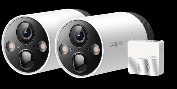 TP-LINK "Smart Wire-Free Security Camera, 2 Camera SystemSPEC: 2 × Tapo C420, 1 × Tapo H200, 2K+(2560x1440), 2.4 GHz, 5 