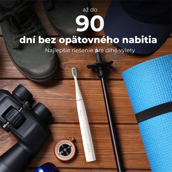 AENO Sonická zubná kefka DB1S,Biela,4 módy+smart,bezdrôtové nabíjanie,46000 ot/min,90 dní bez nabíjania, IPX7,3 hl 