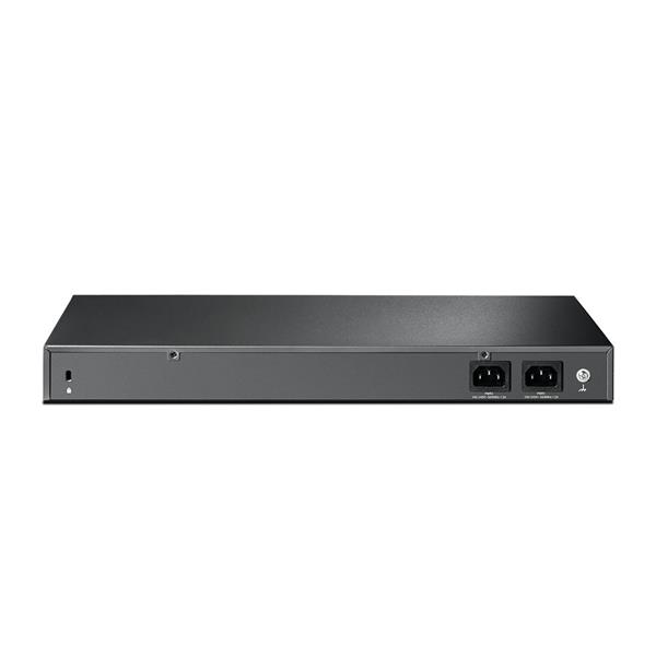 Omada 24-Port SFP L2+ Managed Switch with 4 10GE SFP+ Slots PORT: 20× Gigabit SFP Ports, 4× Gigabit SFP/RJ45 Combo Ports 