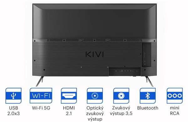 KIVI TV 43U740NB, 43" (109 cm),UHD, Google Android TV, Black, 3840x2160, 60 Hz, , 2x10W, 53 kWh/1000h ,BT5,HDMI 4  