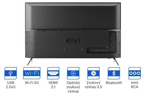 KIVI TV 50U740NB, 50" (127 cm), UHD, Google Android TV, Black, 3840x2160, 60 Hz, , 2x10W, 70 kWh/1000h , BT5, HDMI 4 