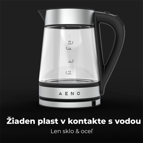 AENO Rychlovarná smart kanvica EK1S - 220-240V~, 50/60Hz, 1850-2200W, Strix, 1.15Kg 