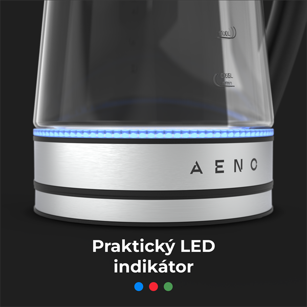 AENO Rychlovarná smart kanvica EK1S - 220-240V~, 50/60Hz, 1850-2200W, Strix, 1.15Kg 