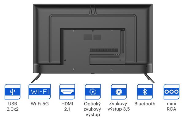 KIVI TV 43U740NB, 43" (109 cm),UHD, Google Android TV, Black, 3840x2160, 60 Hz, , 2x10W, 53 kWh/1000h ,BT5,HDMI 4  