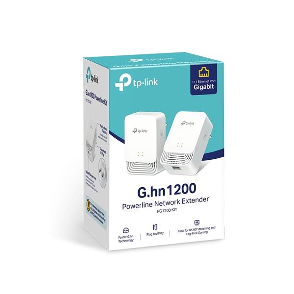 TP-LINK "G.hn1200 Powerline KitSPEED: 607 Mbps PowerlineSPEC: Maxlinear CPU, G.hn, 1× Gigabit PortFEATURE: Plug and P 