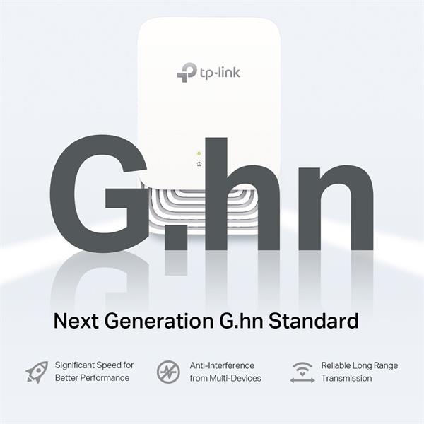 TP-LINK "G.hn1200 Powerline KitSPEED: 607 Mbps PowerlineSPEC: Maxlinear CPU, G.hn, 1× Gigabit PortFEATURE: Plug and P 