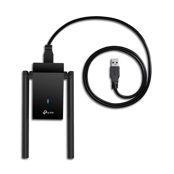 TP-LINK "AX1800 High Gain Dual Band Wi-Fi 6 USB AdapterSPEED: 1201 Mbps at 5 GHz + 574 Mbps at 2.4 GHzSPEC: 2× High Ga 