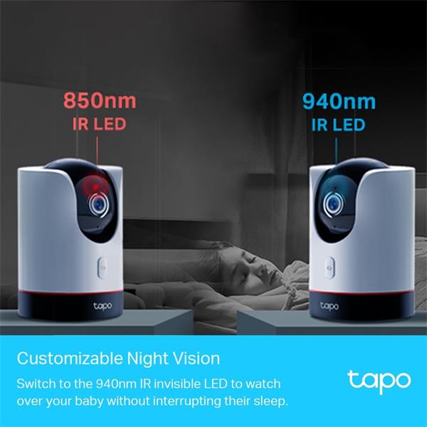 TP-LINK "Tapo Pan/Tilt AI Home Security Wi-Fi CameraSPEC: 2K (2560x1440) 4MP, Starlight Sensor, 2.4 GHz Wi-Fi, 802.11b/ 