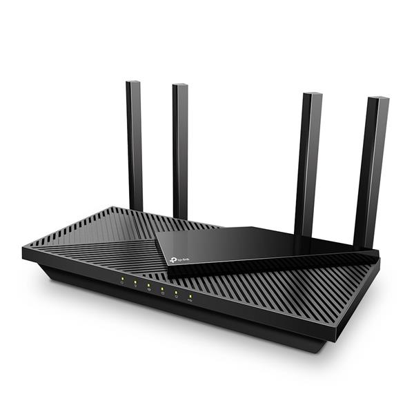 TP-LINK "AX3000 Dual-Band Wi-Fi 6 RouterSPEED: 574 Mbps at 2.4 GHz + 2402 Mbps at 5 GHz SPEC: 4× Antennas,1× 2.5 Gbps  