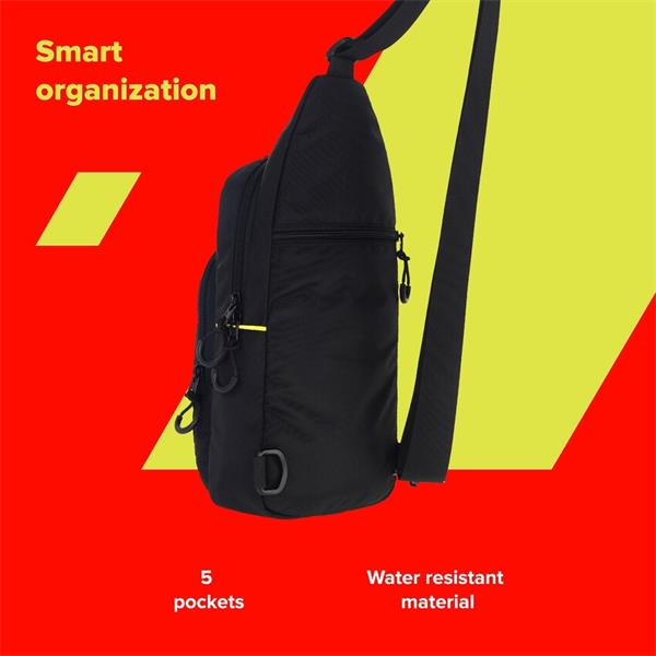 Canyon CB-2, taška / batoh Cross Body, 3.5l, vodeodolný, čierny 