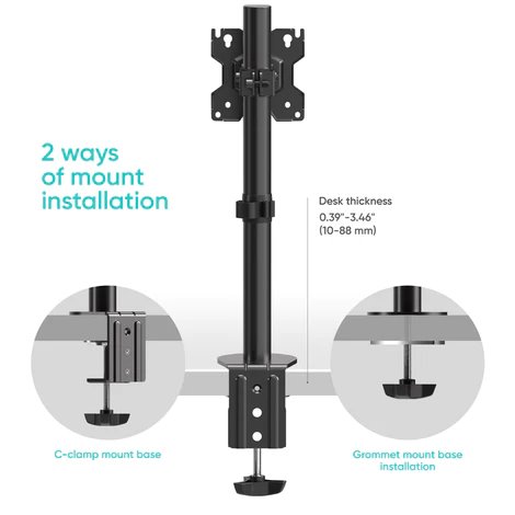 ONKRON Stolný držiak na monitor,13 až 34"max 8 kg, čierny 