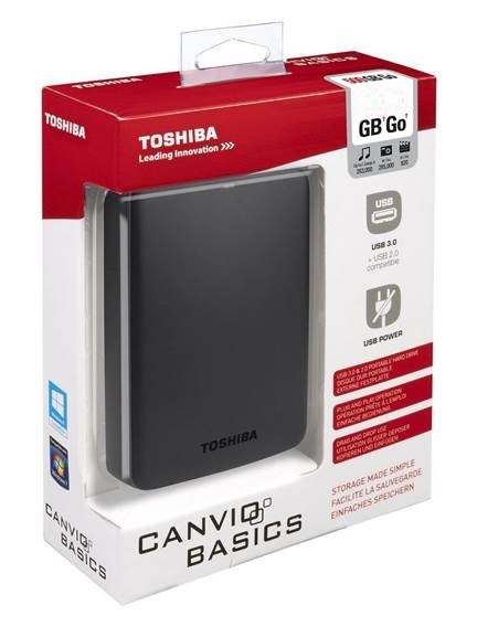 TOSHIBA CANVIO Basics 2,5" Externý HDD 2TB, USB 3.0, čierny 