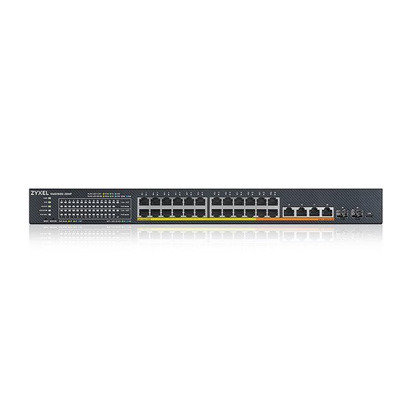 Zyxel XMG1930-30HP, 24-port 2.5GbE Smart Managed Layer 2 PoE 700W 22xPoE+/8xPoE++ Switch with 4 10GbE and 2 SFP+ Uplink 