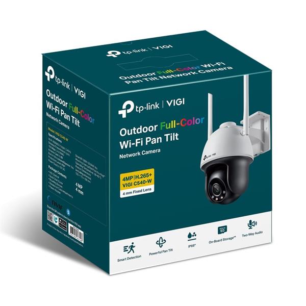 TP-LINK "4MP Full-Color Wi-Fi Pan/Tilt Network CameraSPEC:2.4G 150Mbps, 2*2 MIMO, H.265+/H.265/H.264+/H.264, 1/3"" Prog 