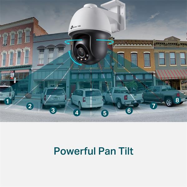 TP-LINK "4MP Full-Color Pan/Tilt Network CameraSPEC:H.265+/H.265/H.264+/H.264, 1/3"" Progressive Scan CMOS, Color/0.04  