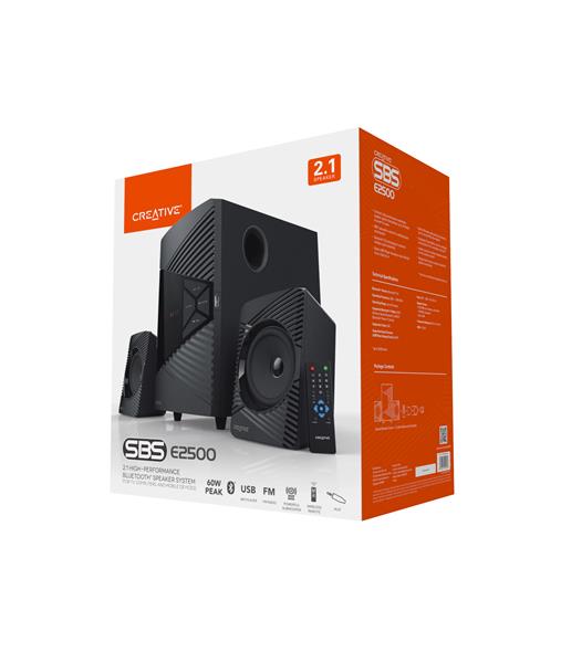 Creative SBS E2500, Bluetooth 2.1 reproduktory so subwooferom pre TV a PC, výkonné  