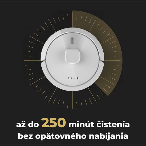 AENO Robotický vysavač RC4S - mokré a suché cistenie, 250min, 3 mody, 20 sencorov, LIDAR,AENO App,HEPA filter, nádrž 2v1 