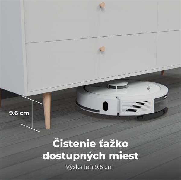 AENO Robotický vysavač RC4S - mokré a suché cistenie, 250min, 3 mody, 20 sencorov, LIDAR,AENO App,HEPA filter, nádrž 2v1 