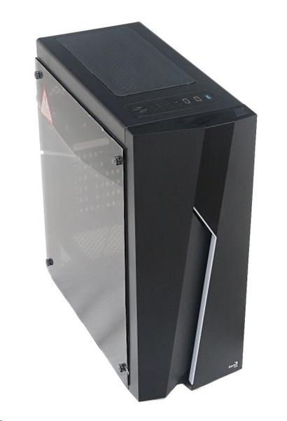 Aerocool Bolt, skrinka ATX, RGB LED, ventilátor, čierna 