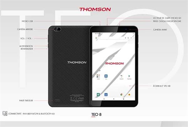 THOMSON TEO8 LTE, 8-inch 1280x800 HD, Quad Qore SC9832E,2 GB,32 GB,SIM,MicroSD,MicroUSB,WiFi,4LTE,Android 13 