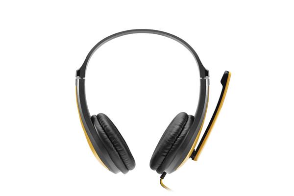 Canyon HSC-1, PC Headset, slúchadla s mikrofónom, 1 x 3.5mm jack komb., ovládanie na kábli, 2 m, čierno-žlté 