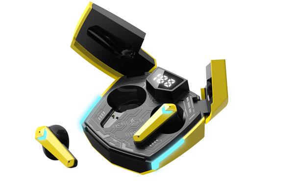 Canyon GTWS-2, Doublebee, herné True Wireless Bluetooth slúchadlá do uší, nabíjacia stanica v kazete, žlté 