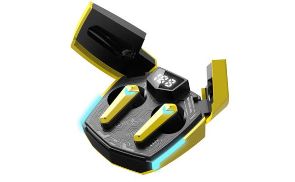 Canyon GTWS-2, Doublebee, herné True Wireless Bluetooth slúchadlá do uší, nabíjacia stanica v kazete, žlté 