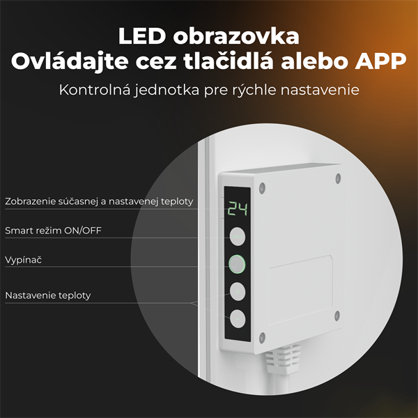 AENO AGH3S Premium Eco Smart Ohrievač, Biely, LED, WI-FI, max 700W, Infra 