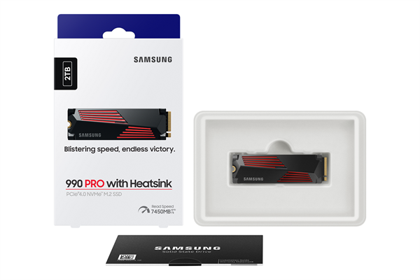 Samsung SSD 990 PRO Series 4TB M.2 PCIe, r7450MB/s, w6900MB/s, s chladičom 