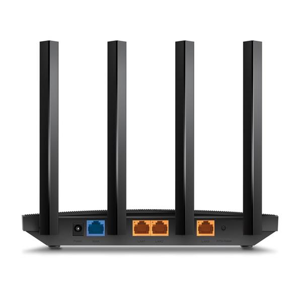 TP-LINK "AX1500 Dual-Band Wi-Fi 6 RouterSPEED: 300 Mbps at 2.4 GHz + 1201Mbps at 5 GHzSPEC: 4× Antennas, 1GHz Dual Cor 