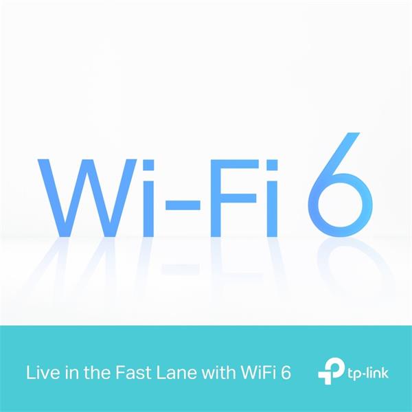 TP-LINK "AX3000 Wi-Fi 6 Air RouterSPEED: 574 Mbps at 2.4 GHz + 2402 Mbps at 5 GHz SPEC: 4× Internal Antennas, 1× Gigab 