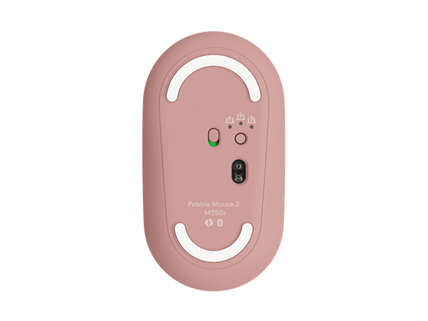 Logitech® M350s Pebble Mouse 2 - TONAL ROSE - BT - DONGLELESS 