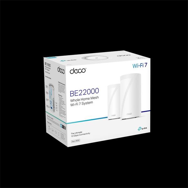 BE19000 Whole Home Mesh Wi-Fi 7 System(Tri-Band) SPEED: 1376 Mbps at 2.4 GHz + 5760 Mbps at 5 GHz + 11520 Mbps at 6 GHz  