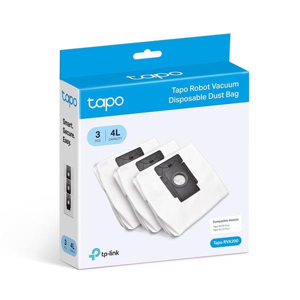 TP-LINK "Tapo Robot Vacuum Disposable Dust BagSPEC: 4L Disposable Dust Bag  ×3Suitable for Tapo RV30 Plus, Tapo RV10 P 