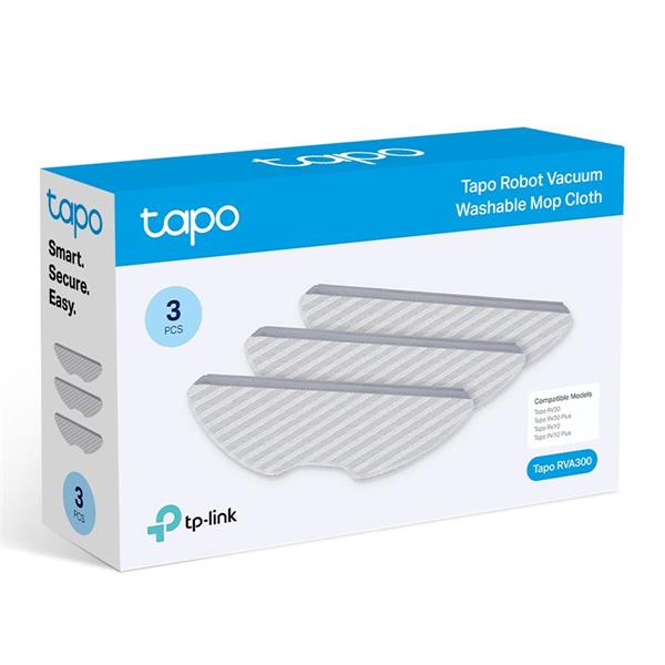 TP-LINK "Tapo Robot Vacuum Washable Mop ClothSPEC: Washable Mop Cloth ×3Suitable for Tapo RV30 Plus, Tapo RV30, Tapo R 