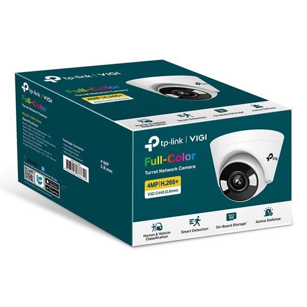 TP-LINK "5MP Full-Color Turret Network CameraSPEC:H.265+/H.265/H.264+/H.264, 1/2.7"" Progressive Scan CMOS, Color/0.005 