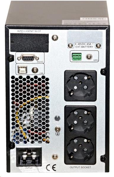EUROCASE 902P 2000VA, čistý sinusový výstup, 3x (Schuko), USB, RS232  