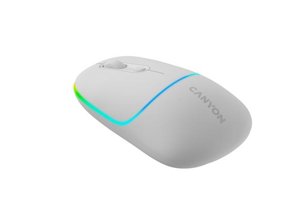 Canyon MW-22, 2v1 bezdrôtová optická myš Bluetooth / Wireless USB, 800/1200/1600 DPI, 4 tlač, biela 