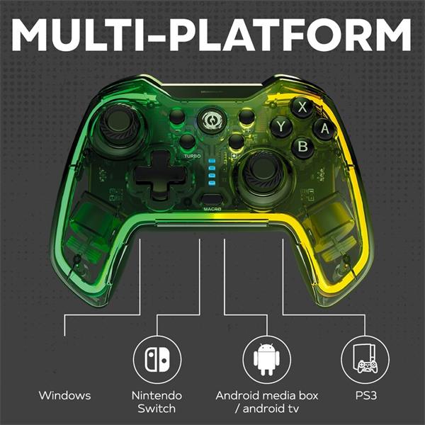 Canyon GPW-02, Brighter bezdrôtový gamepad 5v1 Win PC, Nintendo Switch, iOS 13.0+, Android, PS3 