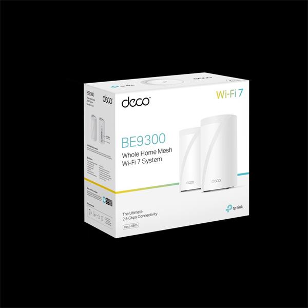 BE9300 Whole Home Mesh Wi-Fi 7 System(Tri-Band) SPEED: 574 Mbps at 2.4 GHz + 2880 Mbps at 5 GHz + 5760 Mbps at 6 GHz SPE 