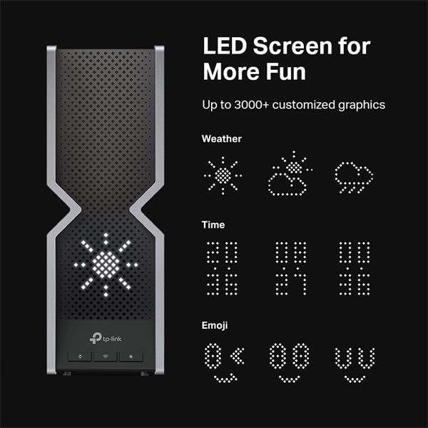 BE19000 Tri Band Wi-Fi 7 Router SPEED: 1376 Mbps at 2.4 GHz + 5760 Mbps at 5 GHz + 11520 Mbps at 6 GHz SPEC: 8× Internal 