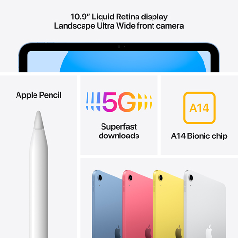 iPad 10.9" Wi-Fi + Cellular 256GB - Yellow (2022) 