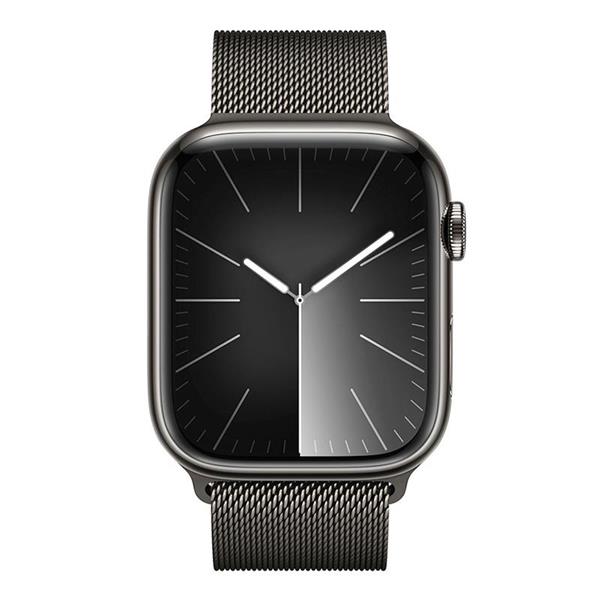 Apple Watch Series 9 GPS + Cellular 45mm Graphite Stainless Steel Case with Graphite Milanese Loop 